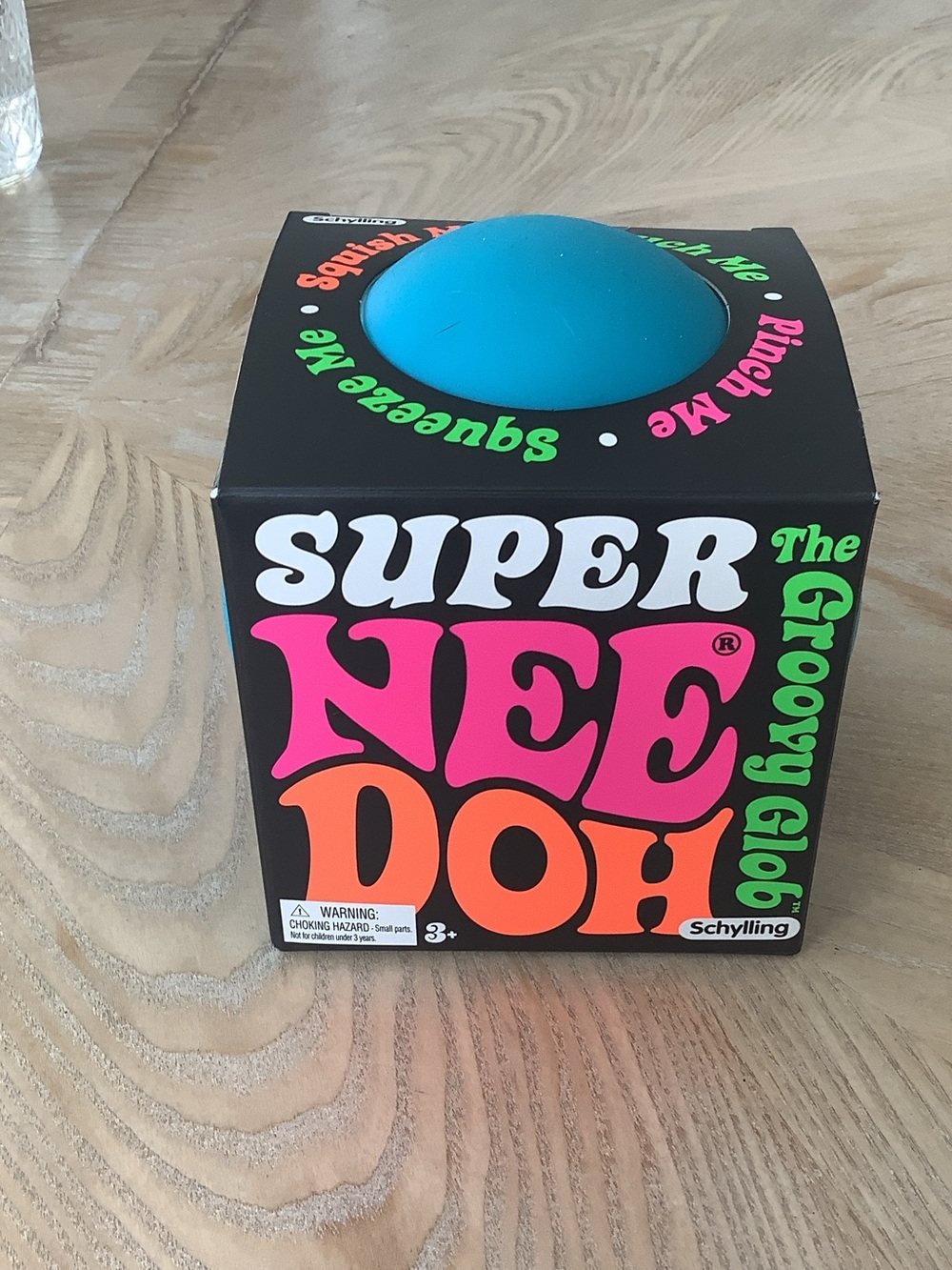 Super NeeDoh The Groovy Glob Blue Sensory Toy by Schylling